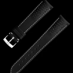 Black leather strap with pin buckle