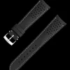 Black leather strap with pin buckle