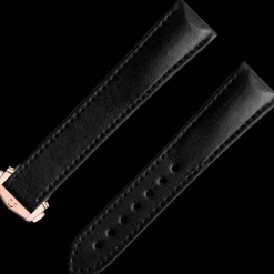 Black vegan strap with foldover clasp