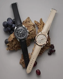 Black vegan strap with foldover clasp