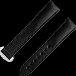 Black vegan strap with foldover clasp