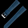 Blue leather strap with pin buckle
