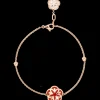 Bracelet, 18k red gold, carnelian, mother‑of‑pearl