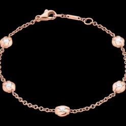 Bracelet, 18k red gold, diamonds