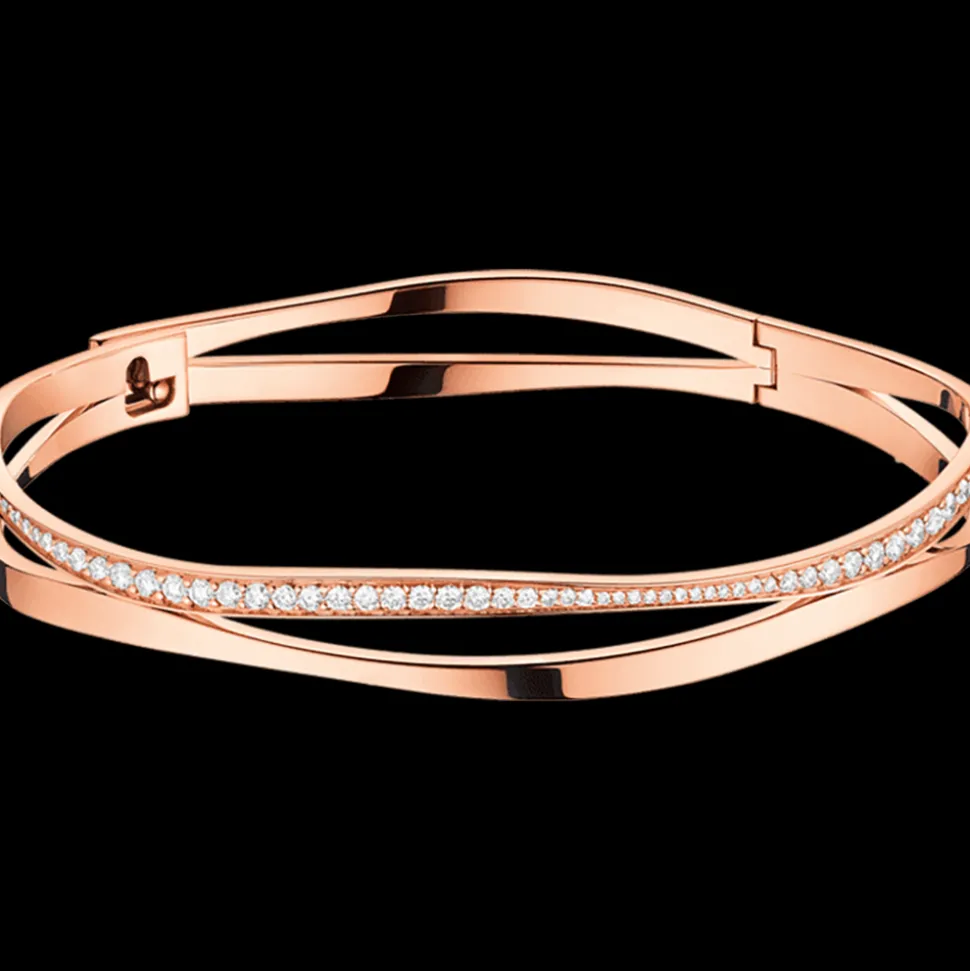 Bracelet, 18k red gold, diamonds
