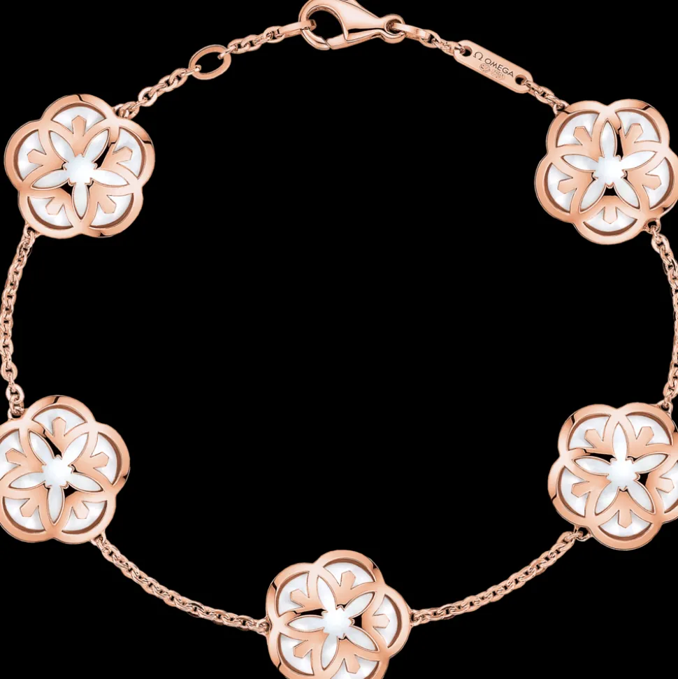 Bracelet, 18k red gold, mother‑of‑pearl
