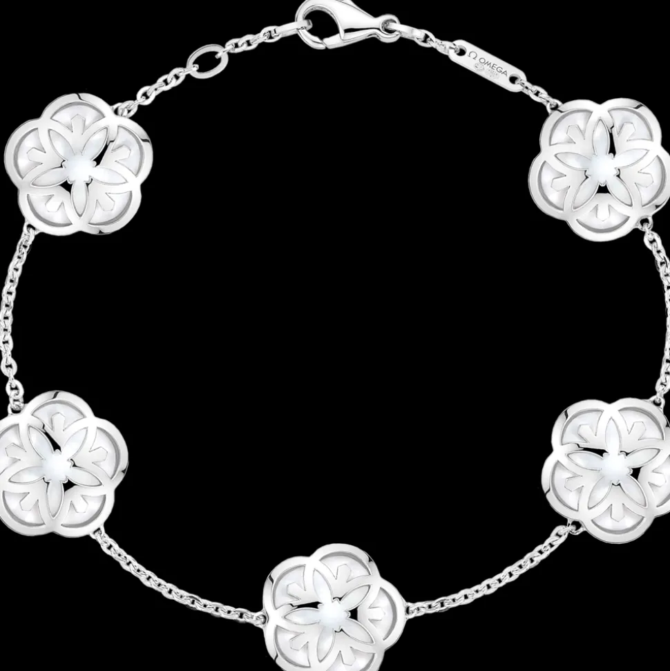 Bracelet, 18k white gold, mother‑of‑pearl