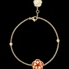 Bracelet, 18k yellow gold, carnelian, mother‑of‑pearl