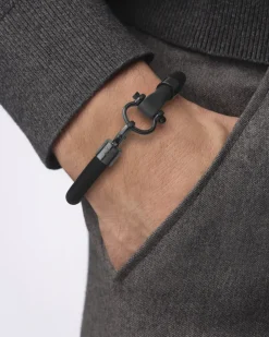 Bracelet, nylon, rubber, stainless steel