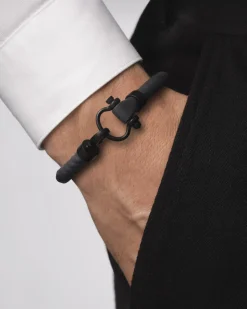 Bracelet, rubber, titanium