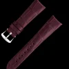 Burgundy alligator leather strap with pin buckle