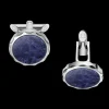 Cufflinks, aventurine, stainless steel