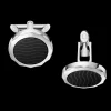 Cufflinks, ceramic, stainless steel