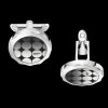 Cufflinks, sapphire crystal plates, stainless steel