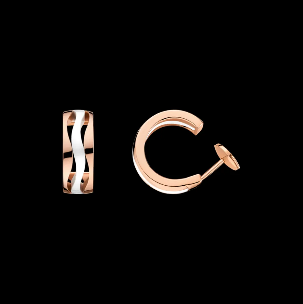 Earring, 18k red gold, ceramic