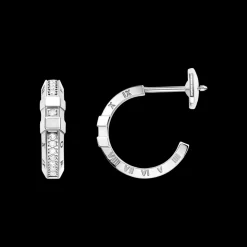 Earring, 18k white gold, diamonds