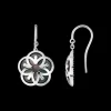 Earring, 18k white gold, tahiti mother‑of‑pearl