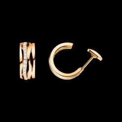 Earring, 18k yellow gold, diamonds