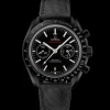 44.25 mm, black ceramic on coated nylon fabric strap with foldover clasp