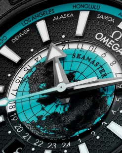 45.5 mm, black ceramic on rubber strap
