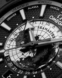 45.5 mm, black ceramic on rubber strap