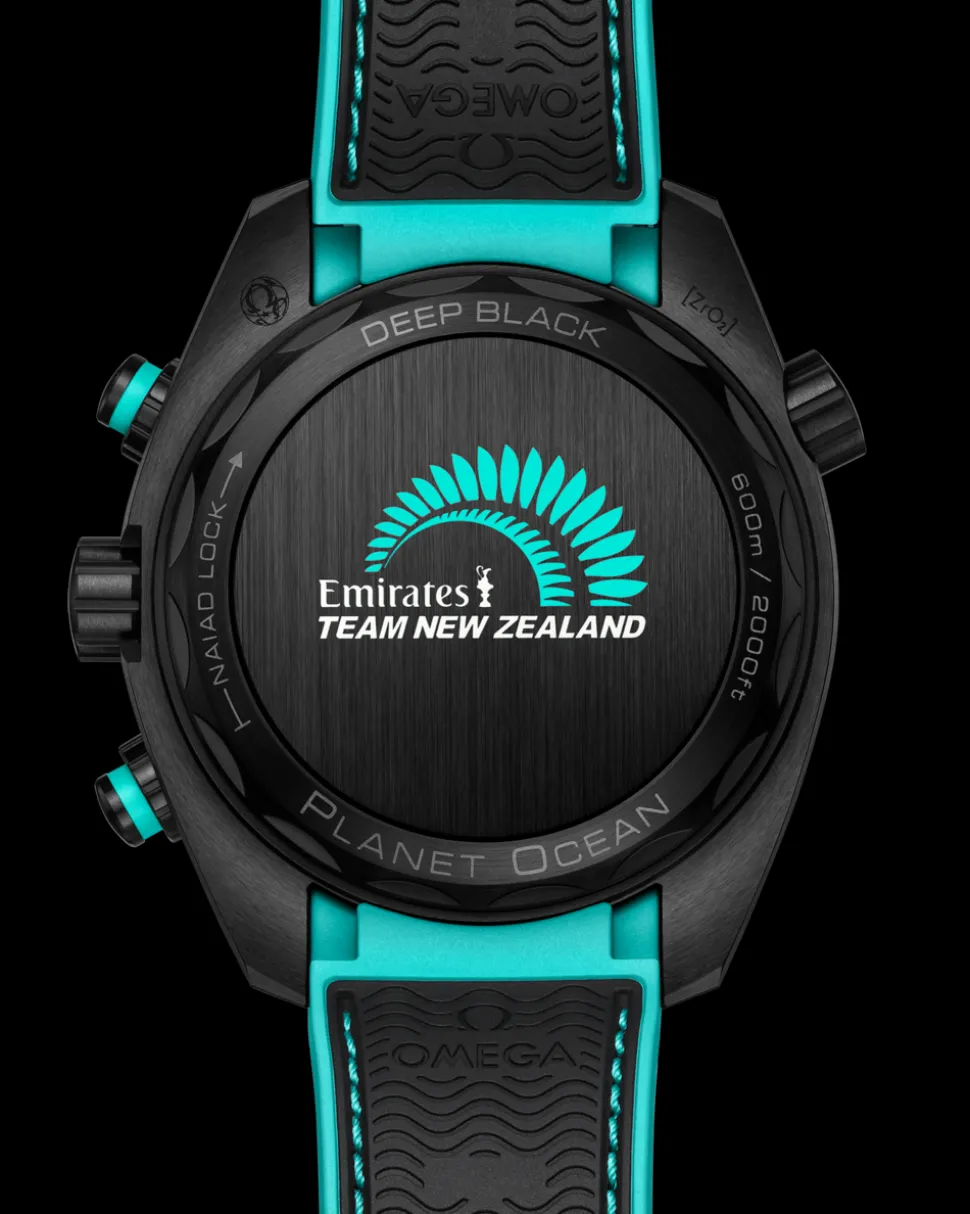 45.5 mm, black ceramic on rubber strap