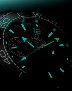 45.5 mm, black ceramic on rubber strap