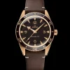 41 mm, Bronze gold on leather strap