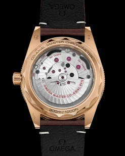 41 mm, Bronze gold on leather strap