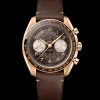43 mm, Bronze gold on leather strap