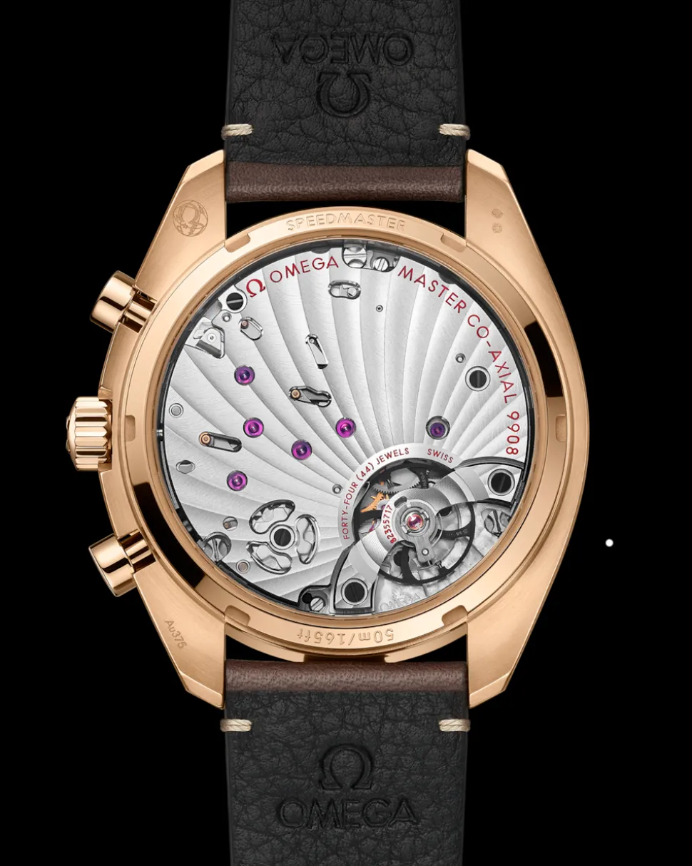 43 mm, Bronze gold on leather strap