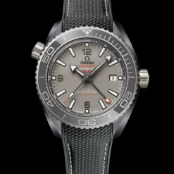 45.5 mm, grey ceramic on rubber strap