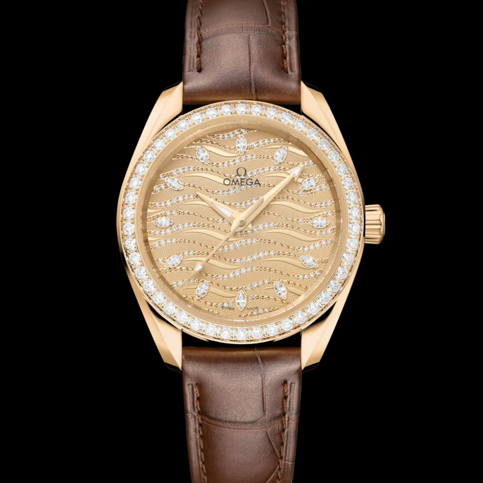 34 mm, Moonshine™ gold on alligator