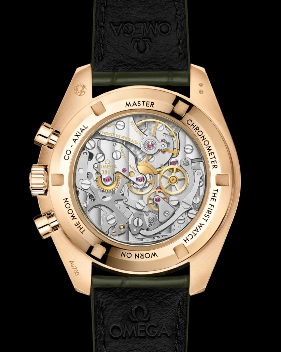 42 mm, Moonshine™ gold on leather strap