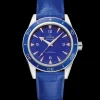 41 mm, platinum on leather strap