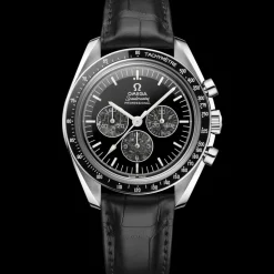 42 mm, platinum on leather strap