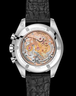 42 mm, platinum on leather strap