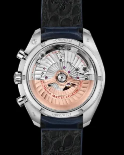 44.25 mm, platinum on leather strap