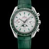 44.25 mm, platinum on leather strap