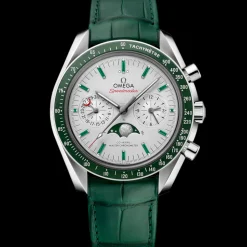 44.25 mm, platinum on leather strap