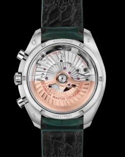 44.25 mm, platinum on leather strap