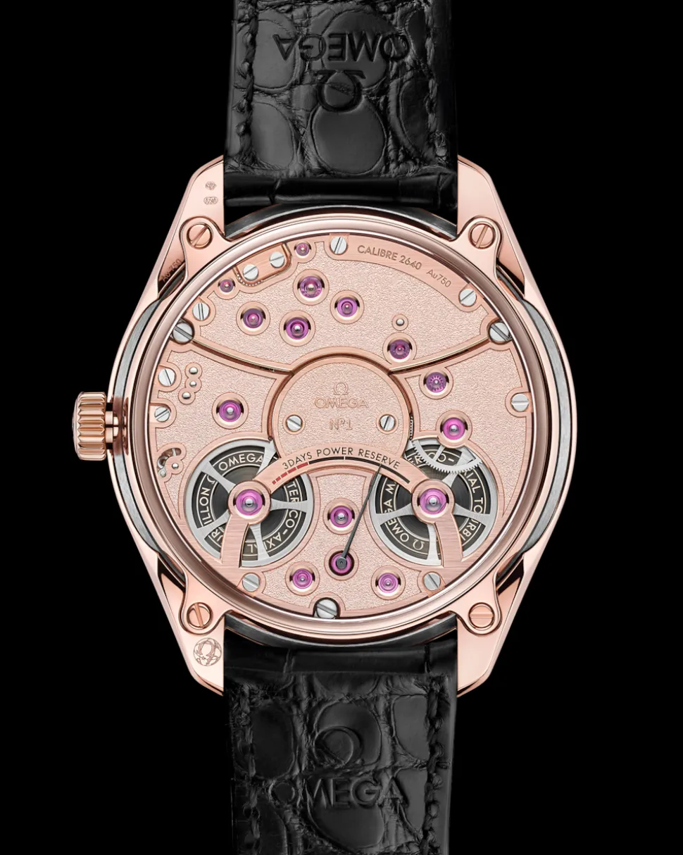 43 mm, Sedna™ gold ‑ Canopus Gold™ on leather strap