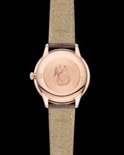 27.5 mm, Sedna™ gold on leather strap