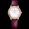 27.5 mm, Sedna™ gold on leather strap