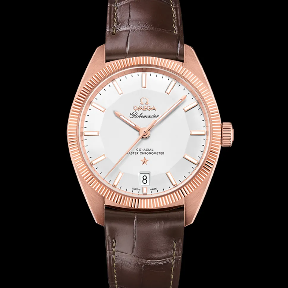 39 mm, Sedna™ gold on leather strap