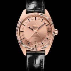 41 mm, Sedna™ gold on leather strap