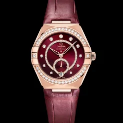 34 mm, Sedna™ gold on leather strap