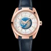 43 mm, Sedna™ gold on leather strap