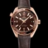 39.5 mm, Sedna™ gold on leather strap with rubber lining