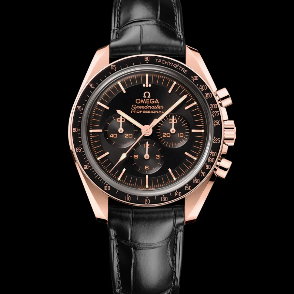 42 mm, Sedna™ gold on leather strap